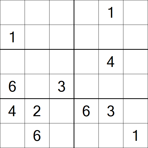 Sudoku 6x6 - Médio