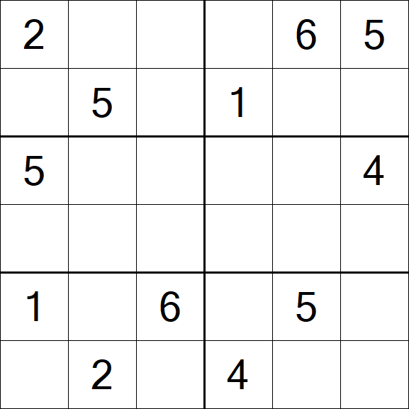 Sudoku 6x6 - Medium