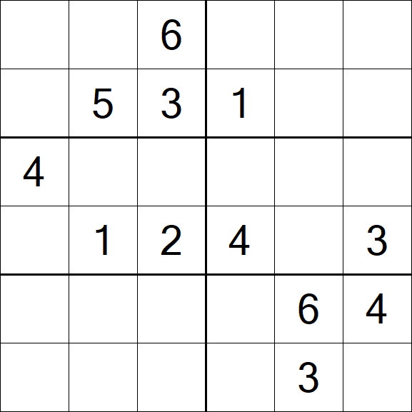 Sudoku 6x6 - Médio