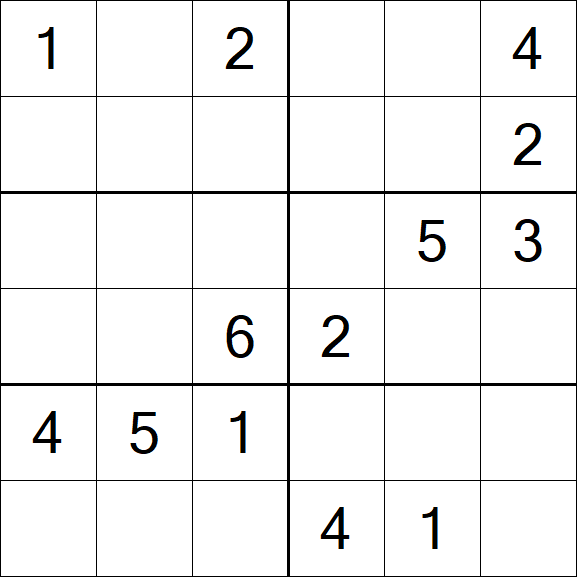 Sudoku 6x6 - Médio