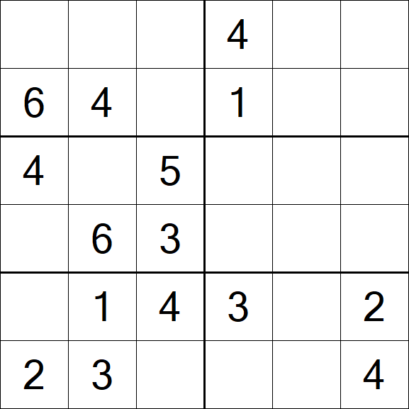 Sudoku 6x6 - Medium