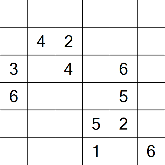 Sudoku 6x6 - Medium