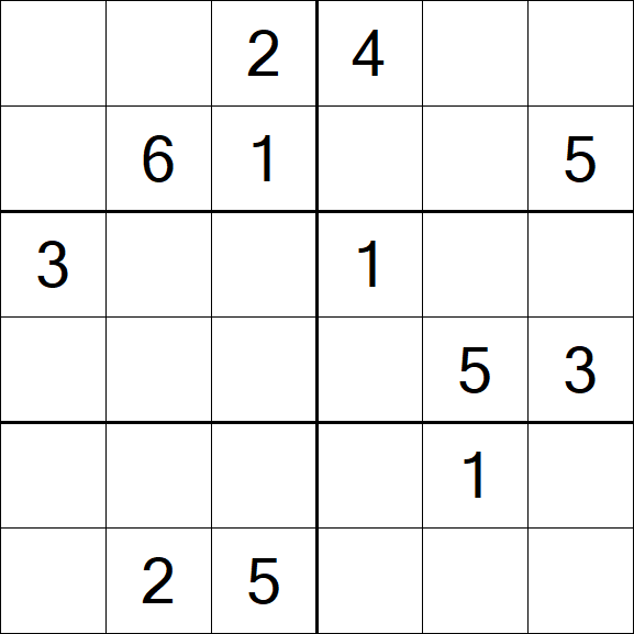 Sudoku 6x6 - Medium