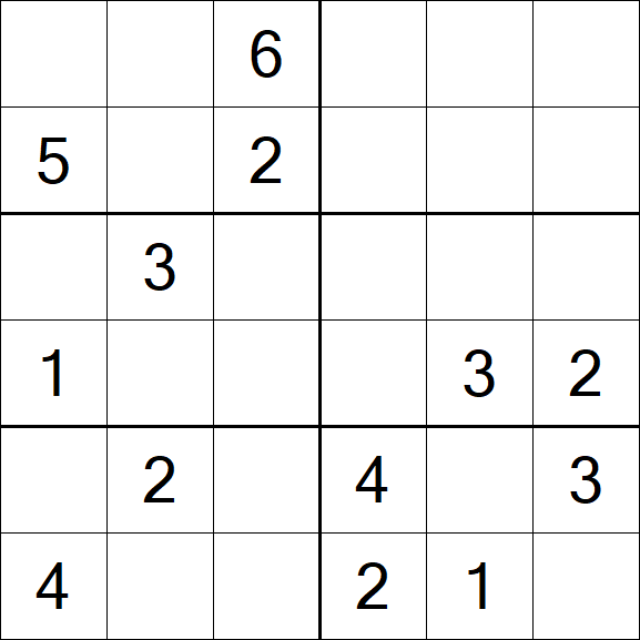 Sudoku 6x6 - Medium