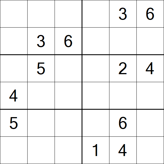 Sudoku 6x6 - Medio