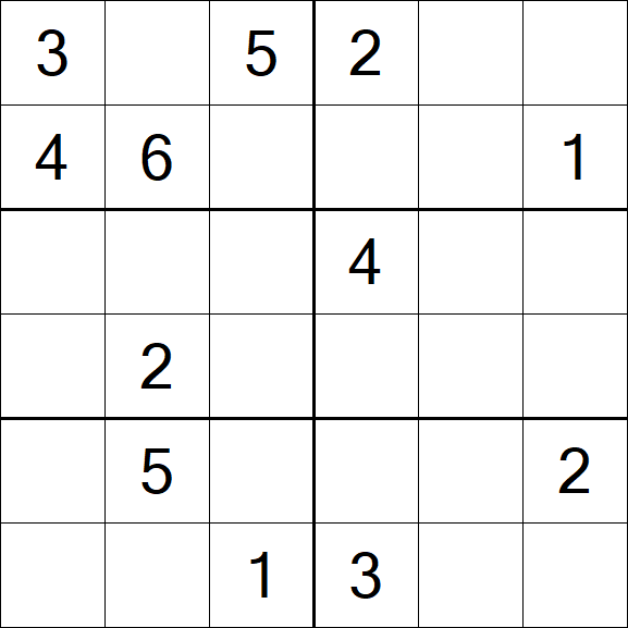 Sudoku 6x6 - Medium