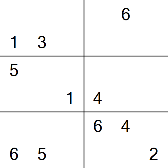 Sudoku 6x6 - Medium