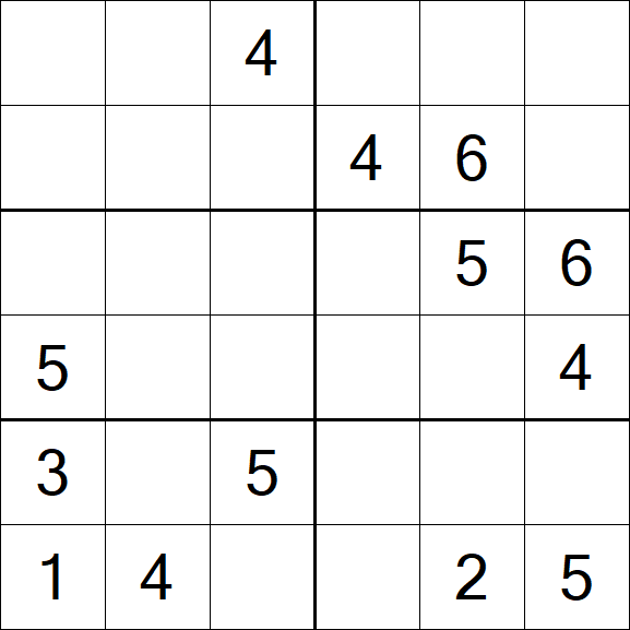 Sudoku 6x6 - Medium