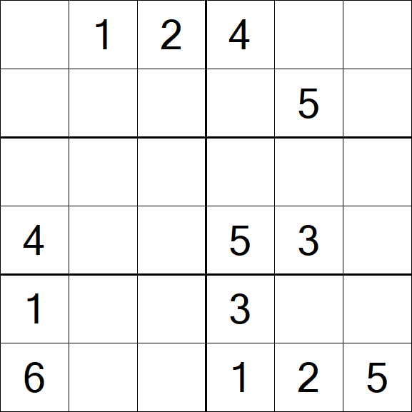 Sudoku 6x6 - Medium