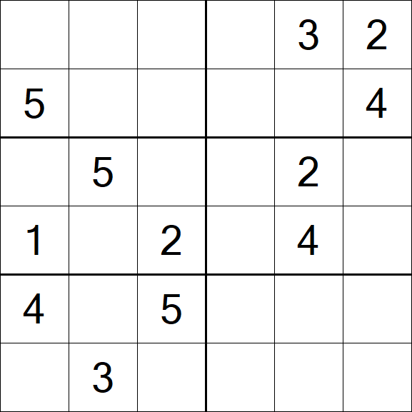 Sudoku 6x6 - Medium
