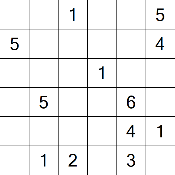 Sudoku 6x6 - Medium