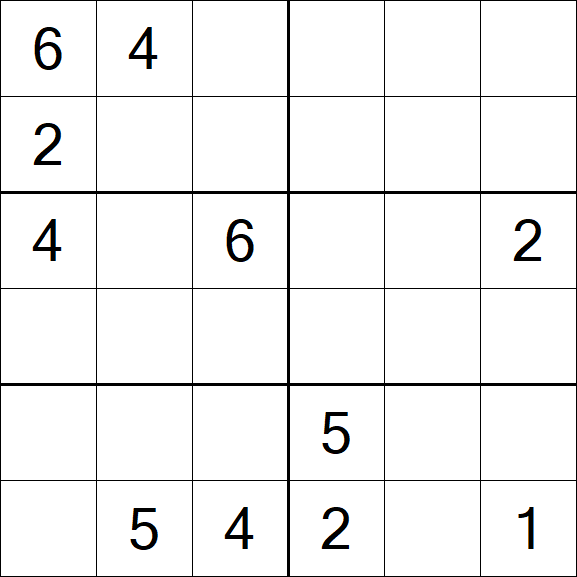 Sudoku 6x6 - Medium