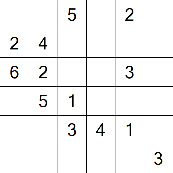 Sudoku 6x6 - Medium