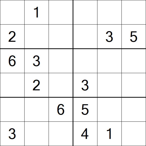Sudoku 6x6 - Medium