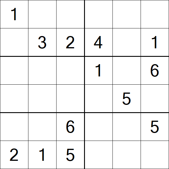 Sudoku 6x6 - Medium