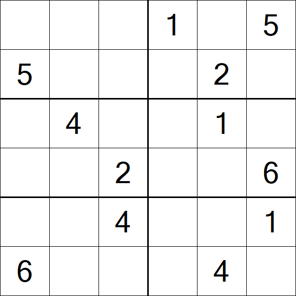 Sudoku 6x6 - Medium