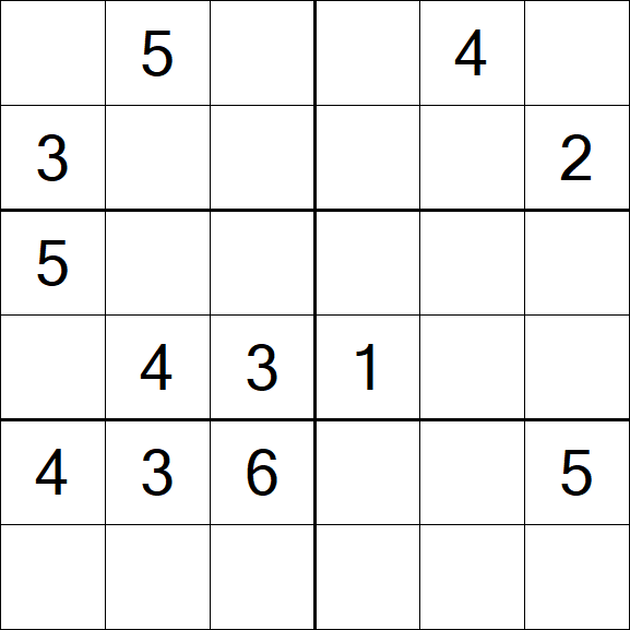 Sudoku 6x6 - Medium