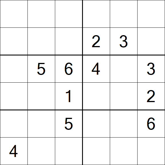 Sudoku 6x6 - Medium