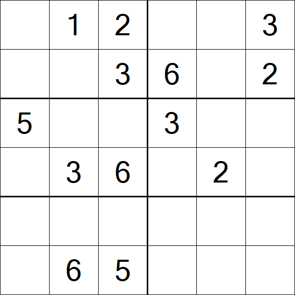 Sudoku 6x6 - Medium