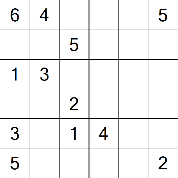 Sudoku 6x6 - Medium