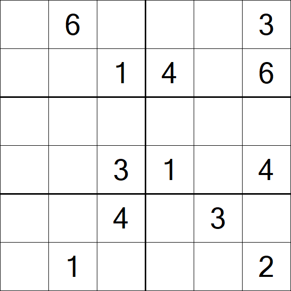 Sudoku 6x6 - Medium