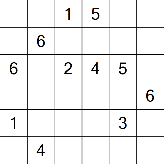 Sudoku 6x6 - Medium
