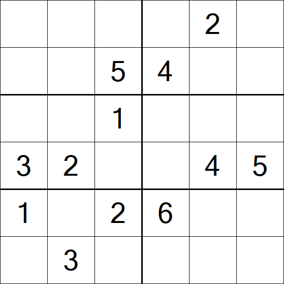 Sudoku 6x6 - Medium
