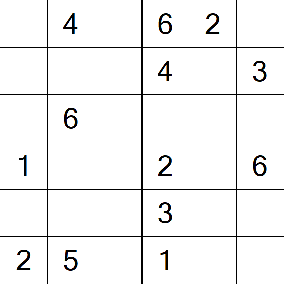 Sudoku 6x6 - Medium