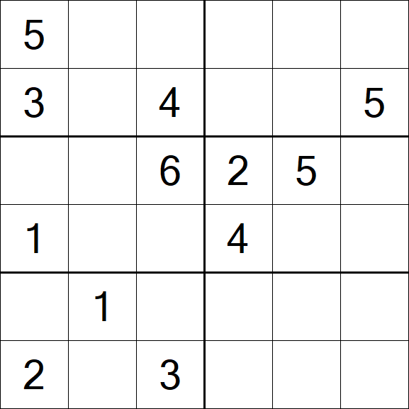 Sudoku 6x6 - Medium