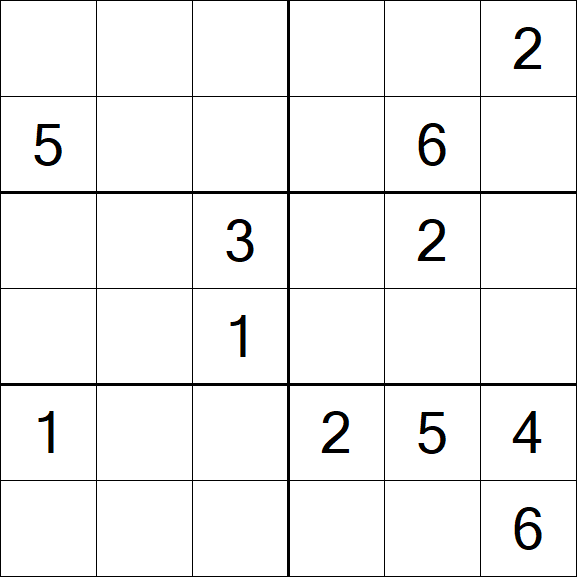 Sudoku 6x6 - Medium