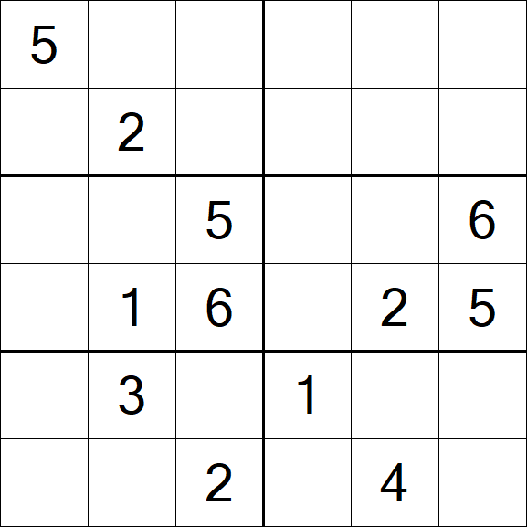 Sudoku 6x6 - Medium