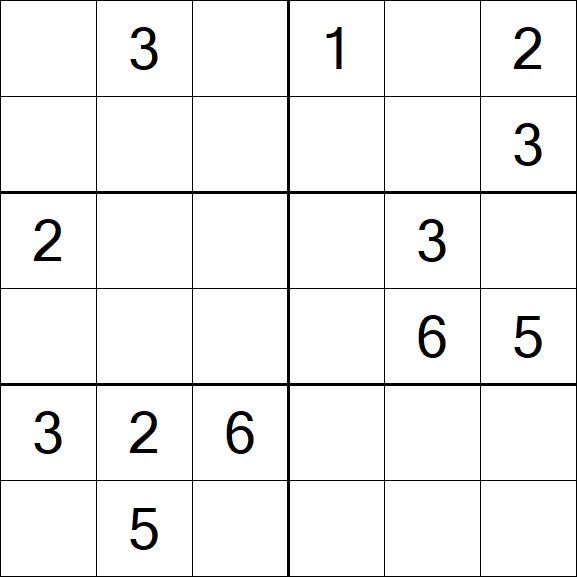 Sudoku 6x6 - Medium