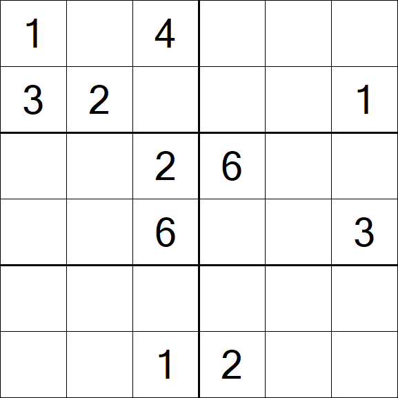Sudoku 6x6 - Médio
