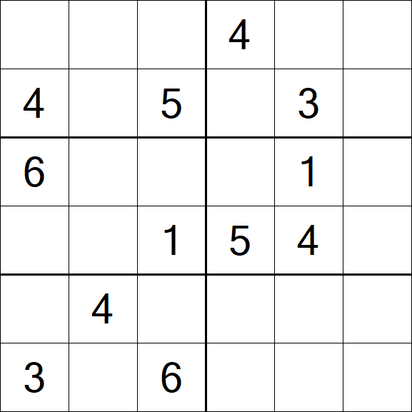 Sudoku 6x6 - Medium