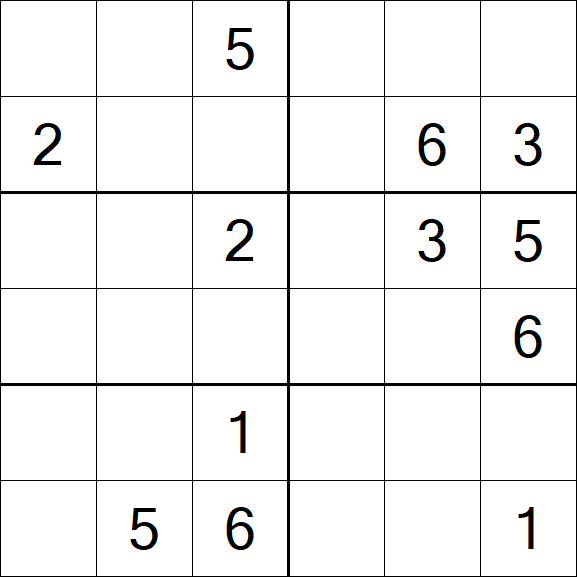 Sudoku 6x6 - Medium