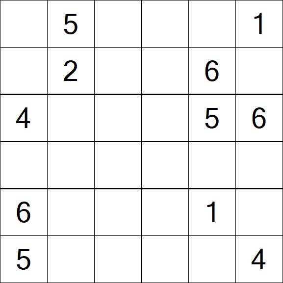 Sudoku 6x6 - Medium