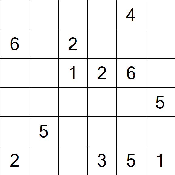 Sudoku 6x6 - Medium