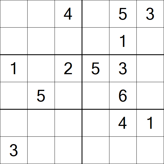 Sudoku 6x6 - Medium