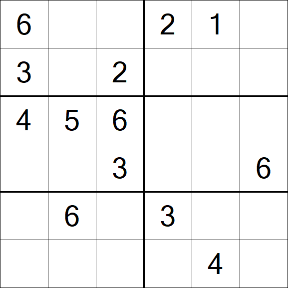 Sudoku 6x6 - Medium