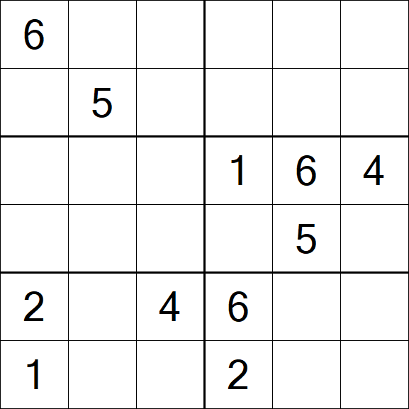 Sudoku 6x6 - Medium