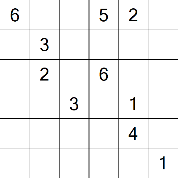 Sudoku 6x6 - Medium