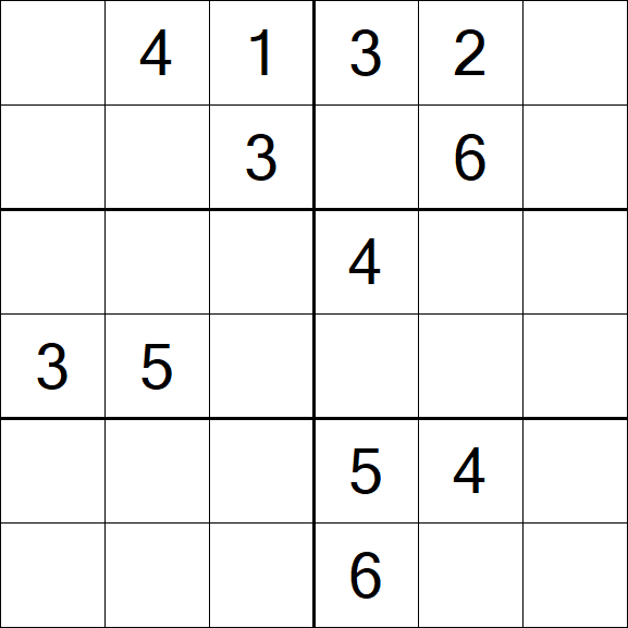 Sudoku 6x6 - Medium