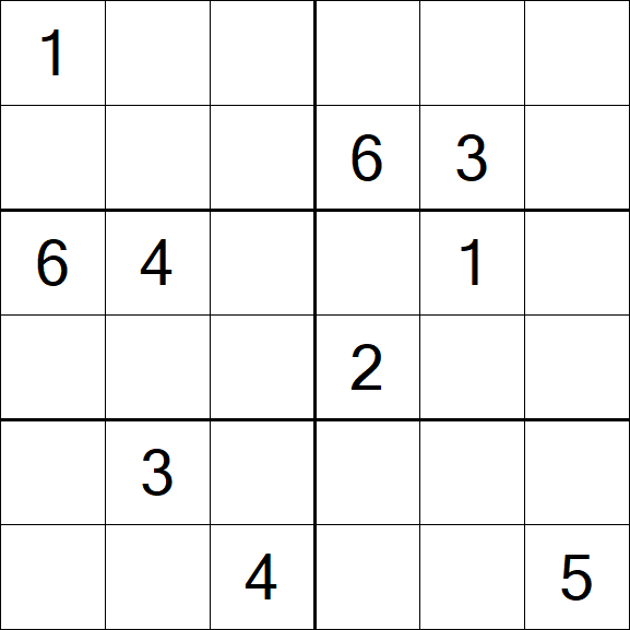 Sudoku 6x6 - Medium