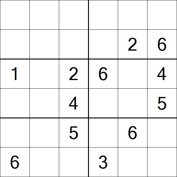Sudoku 6x6 - Medium