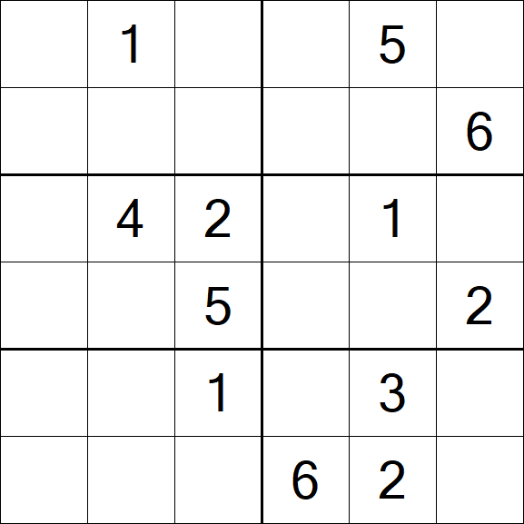 Sudoku 6x6 - Medium