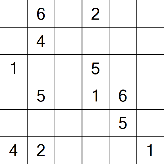 Sudoku 6x6 - Medium