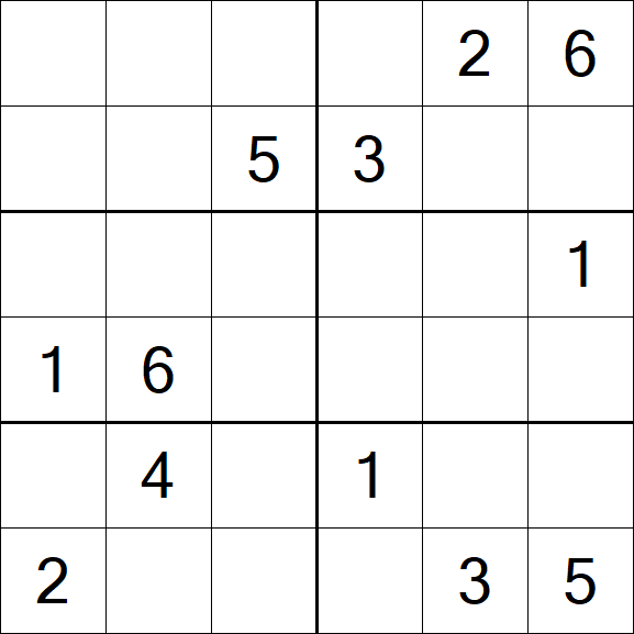 Sudoku 6x6 - Medium