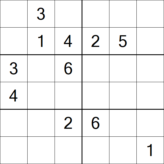 Sudoku 6x6 - Medium