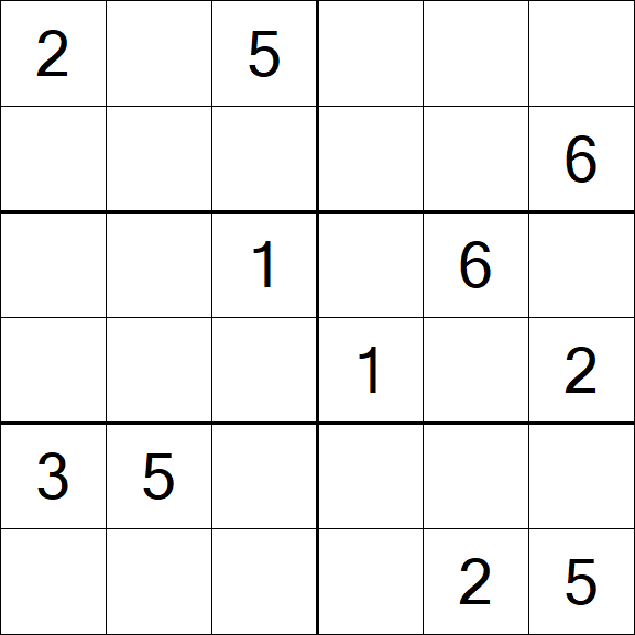 Sudoku 6x6 - Medium