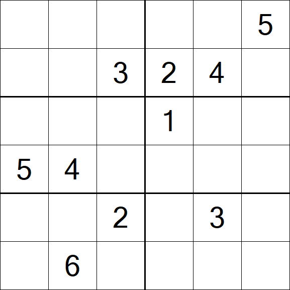 Sudoku 6x6 - Medium